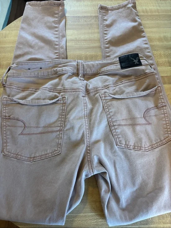 American Eagle Outfitters Blush Pink Women’s Jeggings Size 8 Super Stretch - Picture 5 of 7